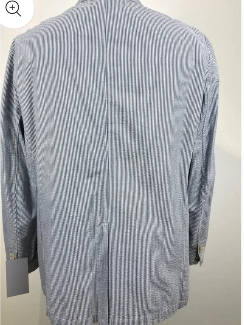 Lands' End Blue & White Seersucker Sport Coat